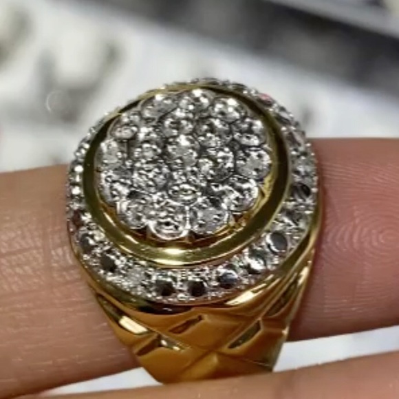 Genuine diamond men Ring Bestseller Unbeatable real diamond not CZ not fake HOT - Picture 4 of 4